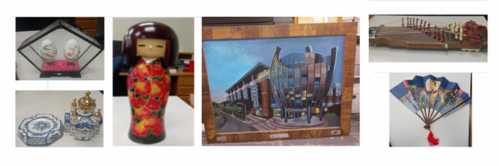 photo of archival objects donated feom the president's office