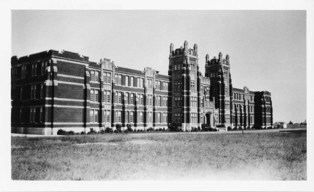Granger photo, south face of Heritage Hall, 1920's.