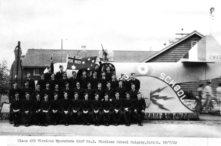 Class 46B Wireless Operators RAAF No. 2 Wireless School Calgary, Canada, 1942.