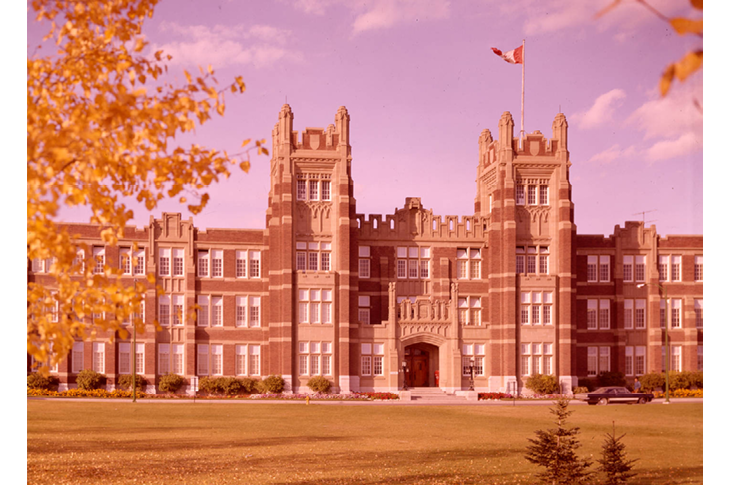 The exterior of Heritage Hall, 1970s.
