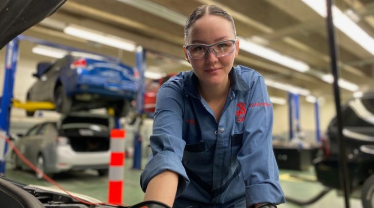 SAIT Automotive Service Technology Student Jasmine Chu