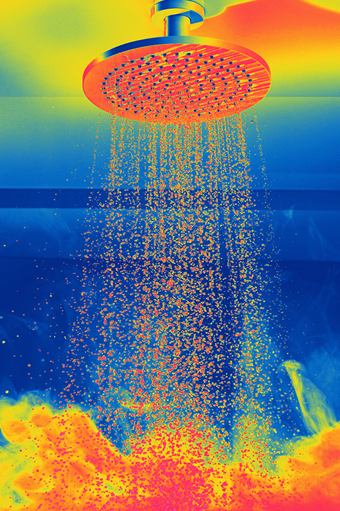thermal image of shower head