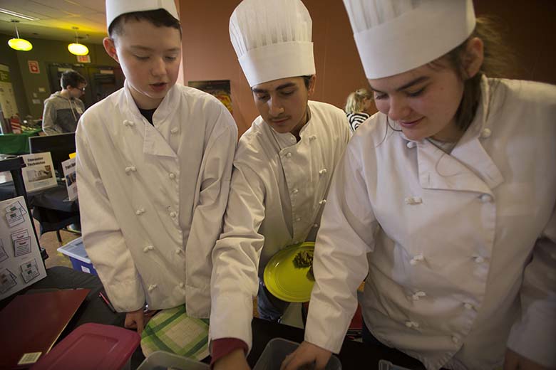 Youth explore culinary programs inside SAIT's Career Exploration Centre.
