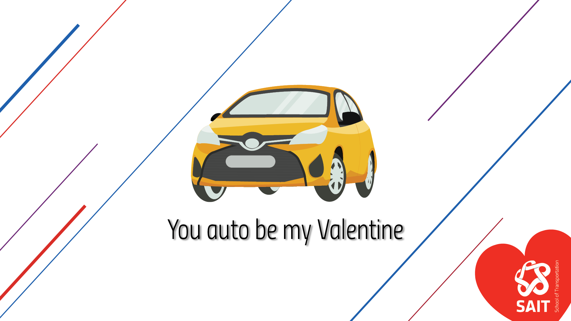 Valentines Day background for the School of Transportation