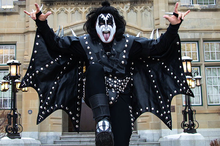 SAIT Instructor Richard Stroobant dressed up as “The Demon,” aka Gene Simmons 