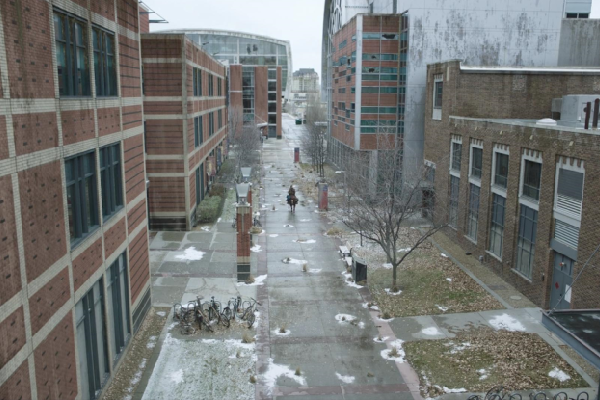 SAIT's main campus is all doom and schroom for the zombie apocalypse.