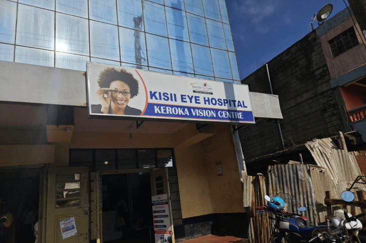 The exterior of the Kisii Eye Hospital.